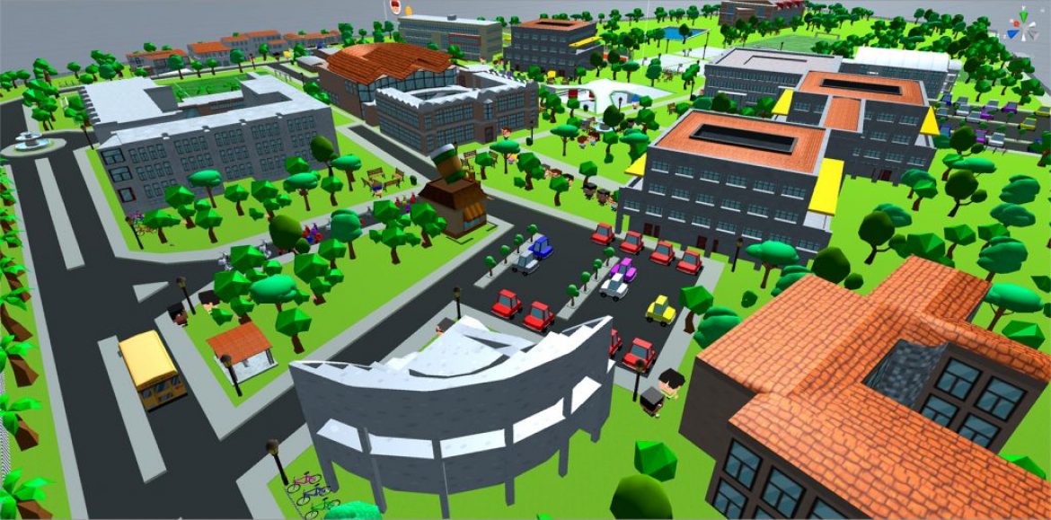 Low poly scenario for videogame